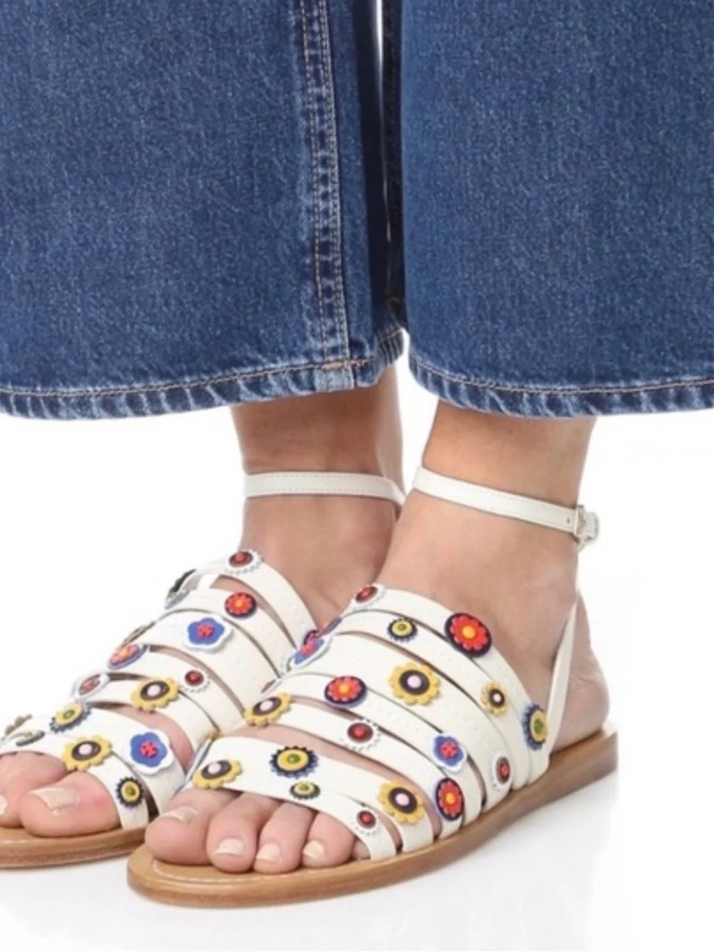 Tory Burch white leather